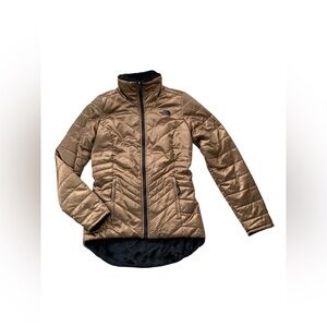 The North Face Womens Size Extra Small, XS Metallic Gold Reversible Mossbud Coat